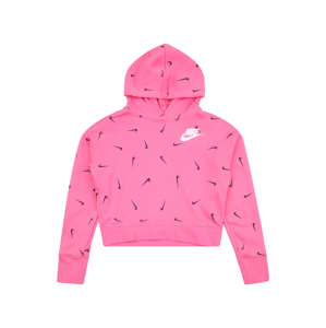 Nike Sportswear Mikina  pink / černá / bílá
