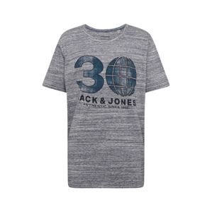 JACK & JONES Tričko  šedý melír / chladná modrá / černá