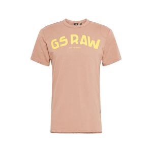 G-Star RAW Tričko  čokoládová / žlutá
