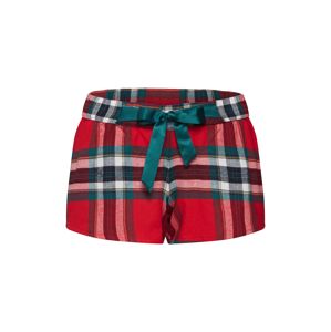 Hunkemöller Pyžamové kalhoty  zelená / červená