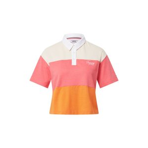 Tommy Jeans Tričko  oranžová / bílá / pink
