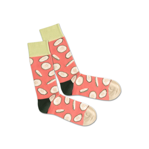 DillySocks Ponožky 'SS20-44 Cucumber Fire'  béžová / zelená / oranžová / pink