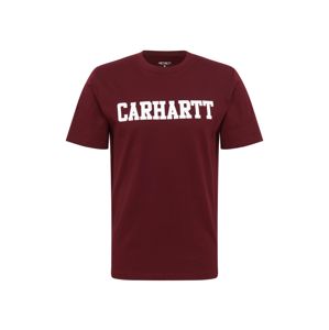 Carhartt WIP Tričko 'College'  vínově červená / bílá