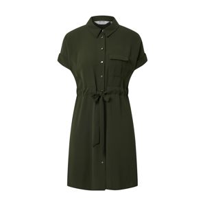 Dorothy Perkins (Petite) Košilové šaty 'KHAKI SHIRT DRESS'  tmavě zelená / khaki
