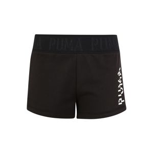 PUMA Sportovní kalhoty 'Logo 3'  černá / bílá