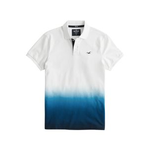 HOLLISTER Tričko  bílá / námořnická modř