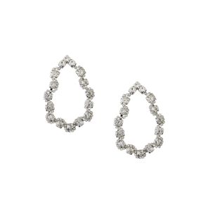 Orelia Náušnice 'Crystal Open Teardrop Earrings'  stříbrná