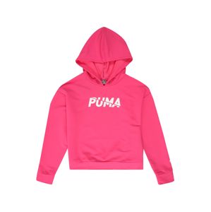PUMA Sportovní mikina  bílá / pink