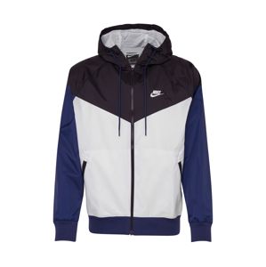 Nike Sportswear Přechodná bunda 'M NSW HE WR JKT HD'  bílá / noční modrá / černá