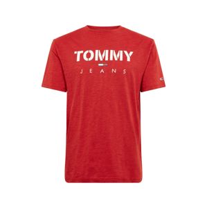 Tommy Jeans Tričko  bílá / tmavě modrá / červená
