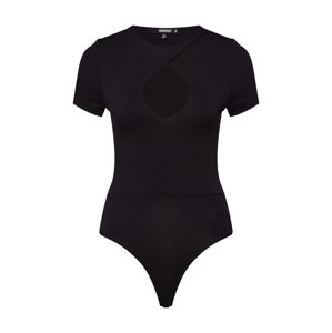 Missguided Tričko 'Wrap Cut Out Short Sleeved Bodysuit'  černá
