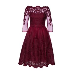 Chi Chi London Koktejlové šaty 'FLORA DRESS'  burgundská červeň