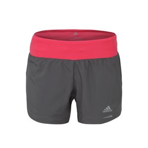 ADIDAS PERFORMANCE Sportovní kalhoty 'RUN IT SHORT W 3"'  šedá / pink