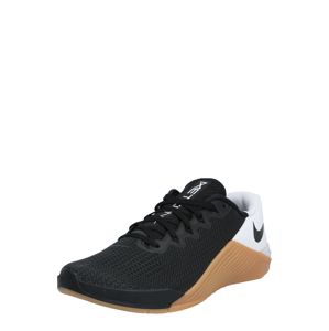 NIKE Sportovní boty 'NIKE METCON 5'  bílá / černá / hnědá