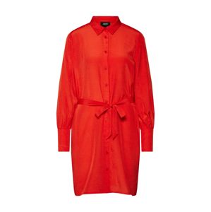 OBJECT Košilové šaty 'DOTTEO L/S SHIRT DRESS'  ohnivá červená