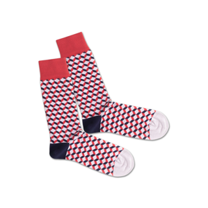 DillySocks Ponožky 'Royal Dice'  tmavě modrá / červená / bílá