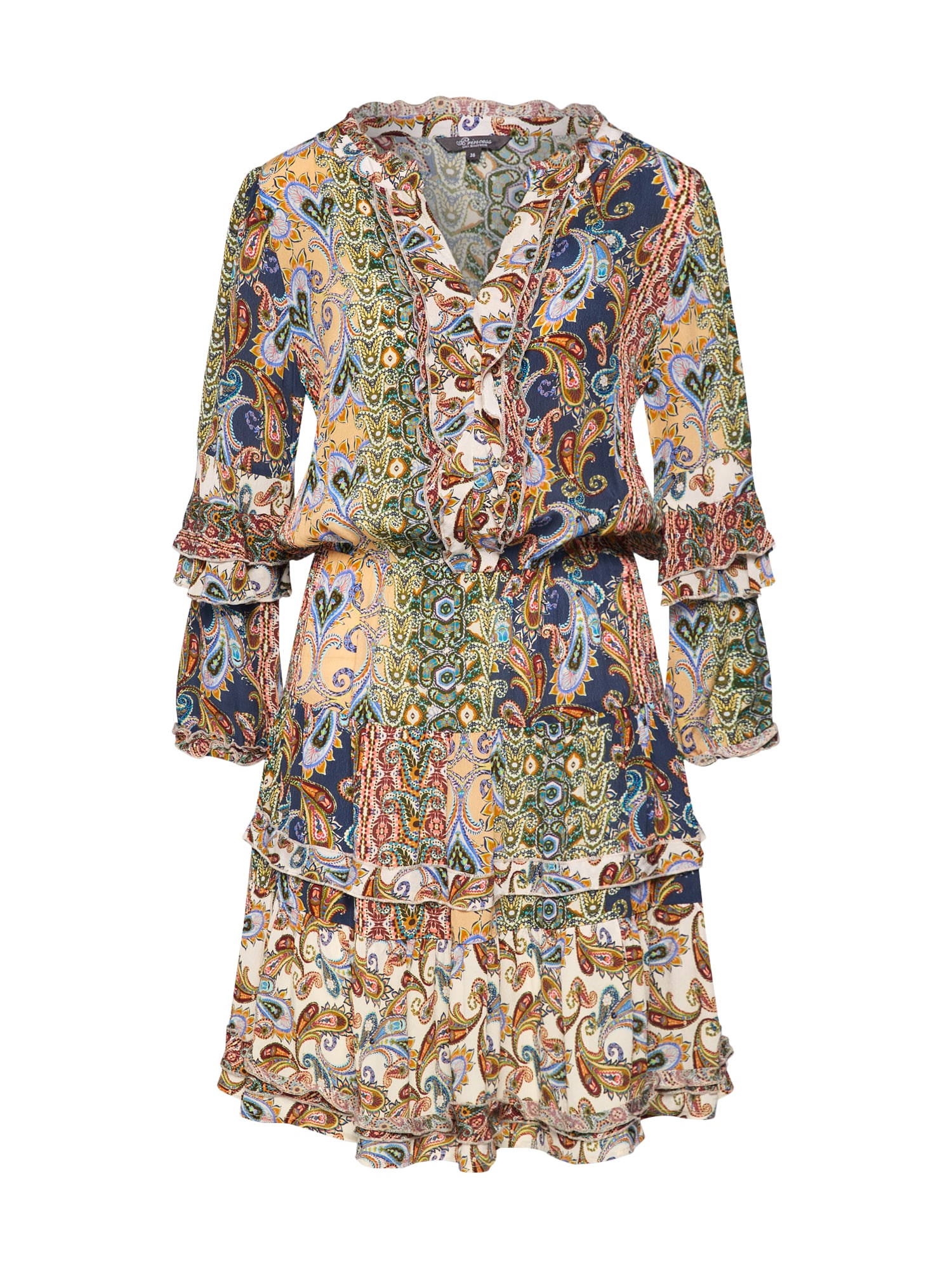 PRINCESS GOES HOLLYWOOD Letní šaty 'Viva paisley volant dress'  béžová / mix barev