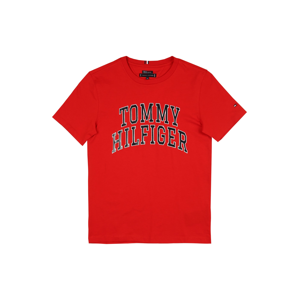 TOMMY HILFIGER Tričko  červená / bílá / černá