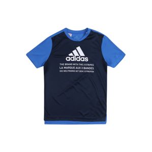 ADIDAS PERFORMANCE Funkční tričko  modrá / tmavě modrá / bílá