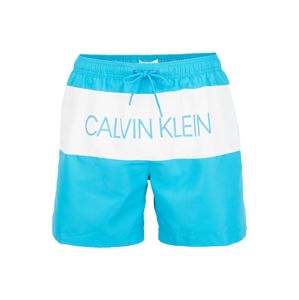 Calvin Klein Swimwear Plavecké šortky  bílá / tyrkysová