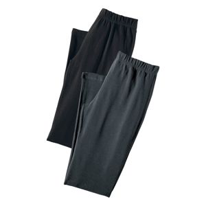 VIVANCE Pyžamové kalhoty  černá / antracitová