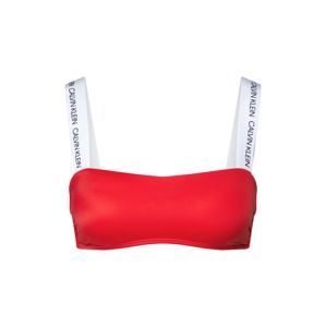 Calvin Klein Swimwear Horní díl plavek 'BANDEAU'  červená / bílá