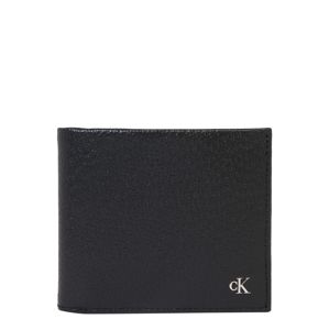 Calvin Klein Jeans Peněženka 'MONOGRAM TEXTURE BIFOLD W/C'  černá