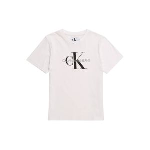 Calvin Klein Jeans Tričko 'MONOGRAM LOGO REGULAR TEE'  bílá