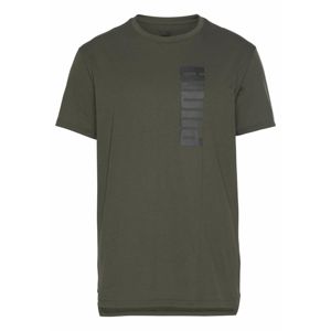 PUMA Funkční tričko 'Energy Triblend'  khaki / černá
