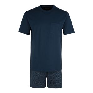 SCHIESSER Pyžamo krátké  tmavě modrá / šedý melír