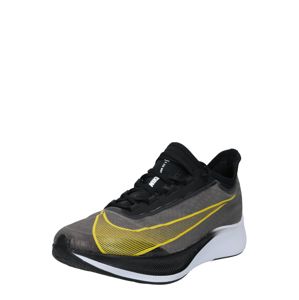 NIKE Sportovní boty 'ZOOM FLY 3'  šedá / černá / žlutá