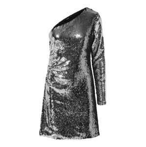 ONLY Koktejlové šaty 'ONLHOLLY ONESHOULDER SEQUIN DRESS WVN'  stříbrná