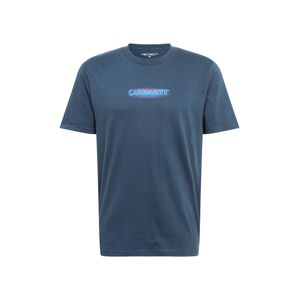 Carhartt WIP Tričko  světle fialová / námořnická modř / modrá / bílá
