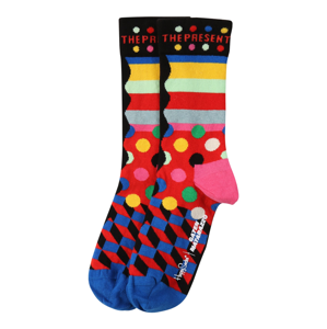 Happy Socks Ponožky 'No Time Like The Present'  modrá / žlutá / pink / bílá / pastelově zelená