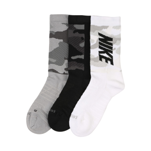 NIKE Sportovní ponožky  bílá / černá / šedá