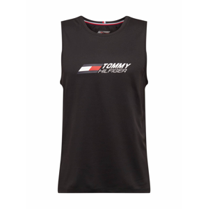 Tommy Sport Funkční tričko  černá / bílá / červená / námořnická modř