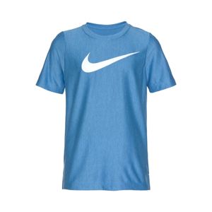 NIKE Funkční tričko  bílá / modrý melír