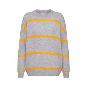 MOSS COPENHAGEN Svetr 'Femme Alpaca Stripe Pullover'  žlutá / šedá