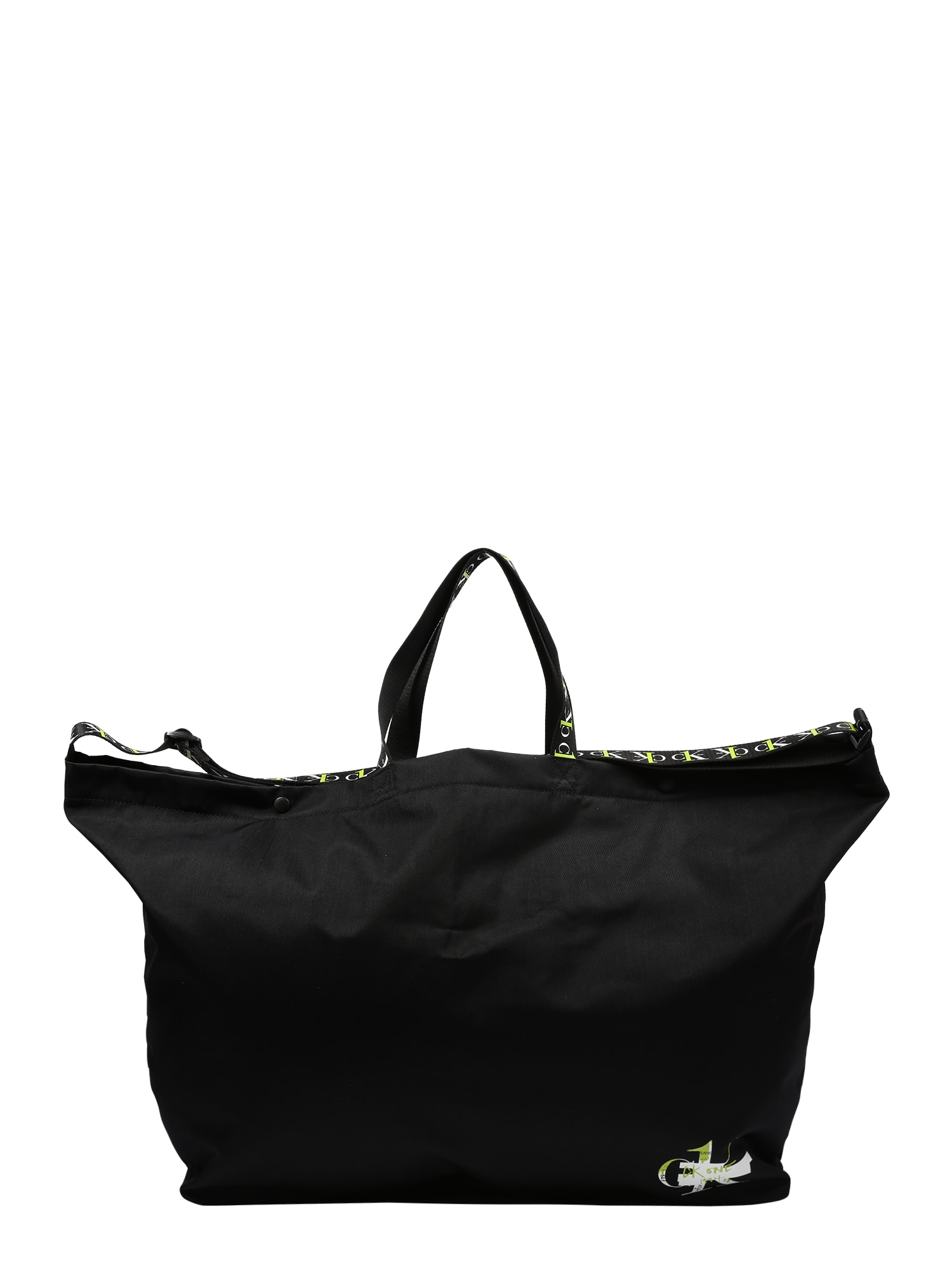 Calvin Klein Nákupní taška  černá / bílá / svítivě žlutá