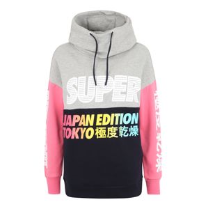 Superdry Sportovní mikina 'Japan Edition'  šedá / pink / černá