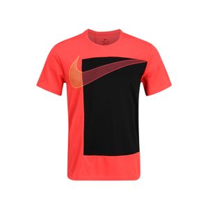 NIKE Funkční tričko 'Superset'  černá / svítivě červená