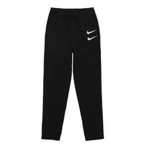 Nike Sportswear Kalhoty 'SWOOSH'  černá / bílá