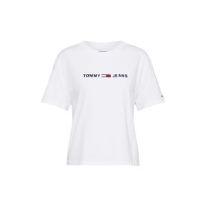 Tommy Jeans Tričko ' Clean Linear Logo W '  bílá