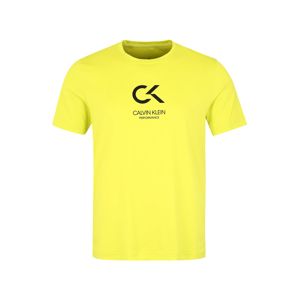 Calvin Klein Performance Funkční tričko 'SHORT SLEEVE LOGO TEE'  svítivě žlutá