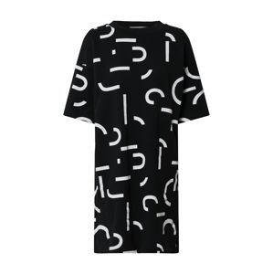 EDC BY ESPRIT Letní šaty 'Geo Type'  černá / bílá