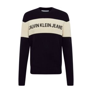 Calvin Klein Jeans Svetr  černá / bílá