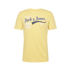 JACK & JONES Tričko  tmavě modrá / bílá / žlutá