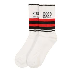 BOSS Ponožky 'QS Rib Stripe'  červená / černá / bílá