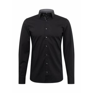 OLYMP Společenská košile  černá / bílá