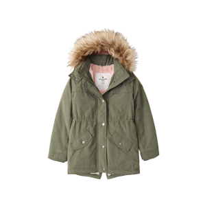Abercrombie & Fitch Zimní bunda  khaki / světle hnědá / růžová